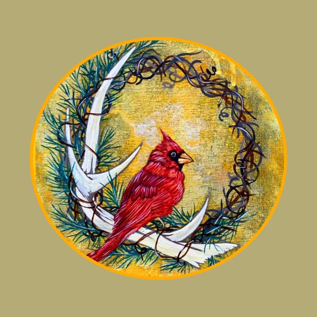 Cardinal Wreath by KrissyK