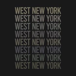 Gray Text Art West New York T-Shirt