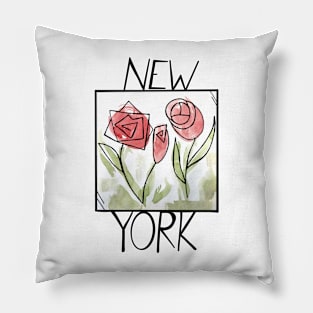 New York Rose Duo Vintage Pillow