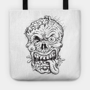 Sketchy Zombie Head Tote