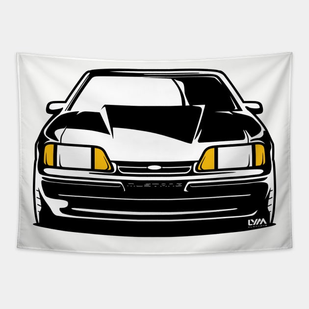 Foxbody Ford Mustang Notch Tapestry by LYM Clothing