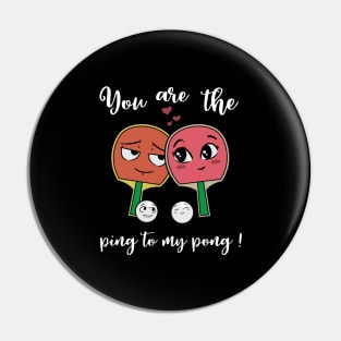 Ping Pong Table Tennis Cute Couple Gift Anniversary Love Pin