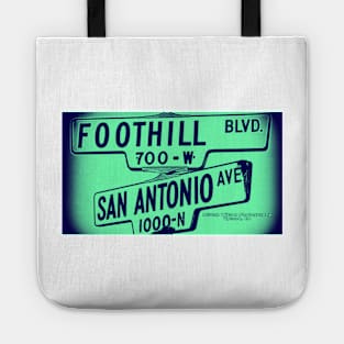 Foothill Boulevard & San Antonio Avenue, Upland, California by Mistah Wilson Tote