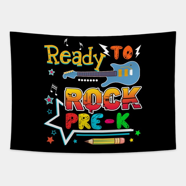 Ready To Rocok Pre-k Back To School T shirt Tapestry by Elliottda