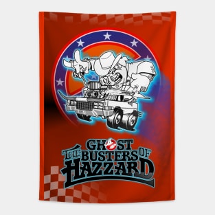 GBs of Hazzard (Poster) red white Tapestry