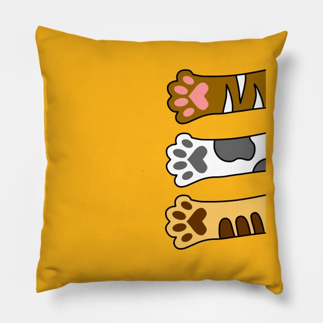 CAT PAW Pillow by MoreThanThat