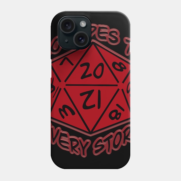 There's 20 Sides to Every Story- 20 sided dice, roll playing humour Phone Case by IceTees