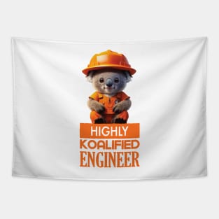 Just a Highly Koalified Engineer Koala Tapestry