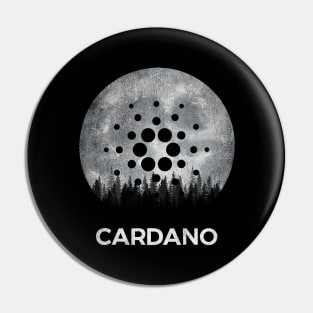 Vintage Cardano ADA Coin To The Moon Crypto Token Cryptocurrency Blockchain Wallet Birthday Gift For Men Women Kids Pin