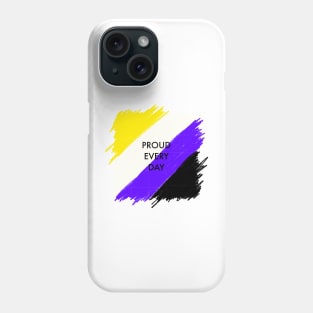 Nonbinary Pride, proud every day Phone Case