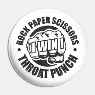 Rock paper scissors Throat Punch Pin