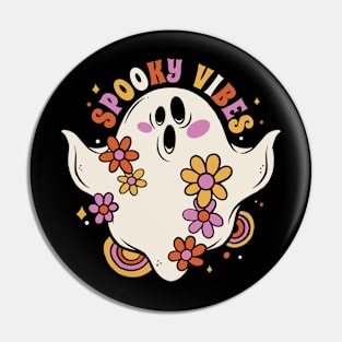 Retro Spooky Vibes // Vintage Halloween Groovy Ghost Pin