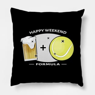 Happy Weekend Formula - Tennis & Beer Pillow