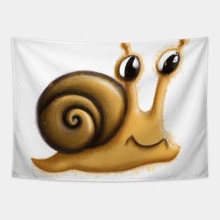 Cute Snail Drawing Tapestry