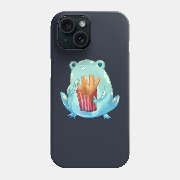 Fries Frog Phone Case by Claire Lin