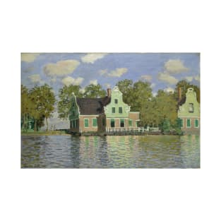 Houses by the Bank of the River by Claude Monet T-Shirt