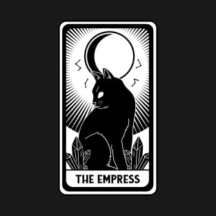 The Empress Tarot Card Black Cat Crescent Occult Gothic T-Shirt