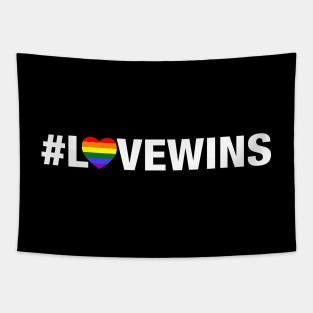 Love Wins (white) Tapestry