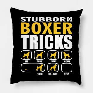 Stubborn Boxer Tricks Pillow