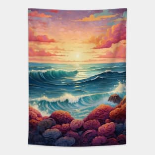 Colorful Beach Tapestry