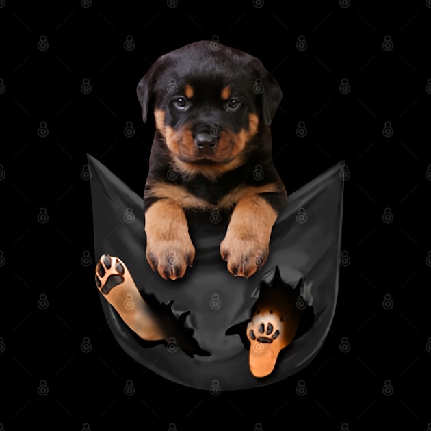 Rottweiler dog with love by designathome