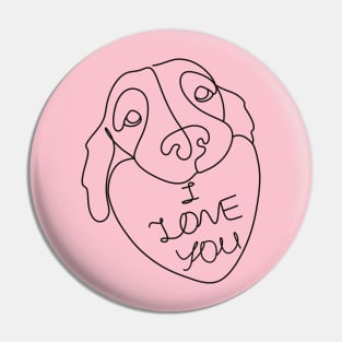 I love you doggy Pin