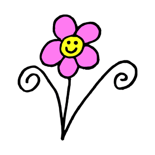 Cute Flower with Smiling Face T-Shirt