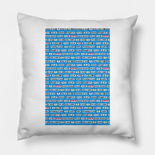 flirty texts on blue Pillow