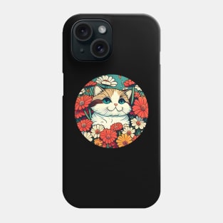 Floral kitty - Cat Filled With Flowers Cat Lover Phone Case