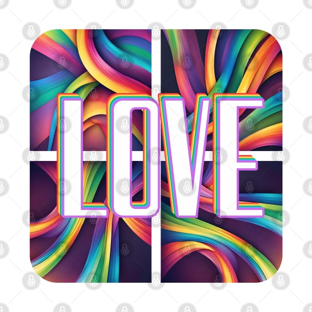 The word love on an abstract background by Studio468