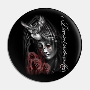 Crying Red Roses Pin