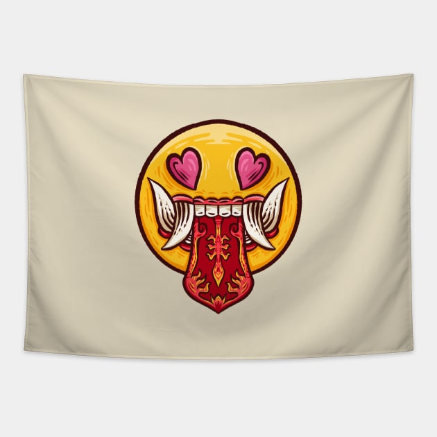 Balinese Emoji Tapestry by aditvest