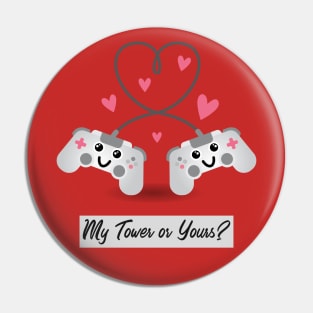 Video Gamer Flirty Controllers: Two Player Game Pin