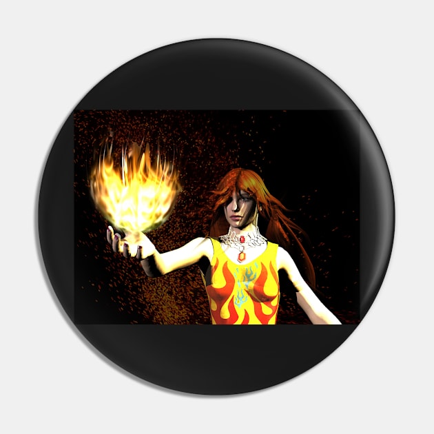 The Fire Mage - Pyromancer Pin by sciencenotes