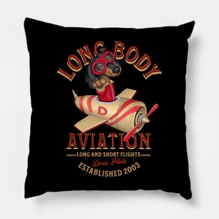 Dachshund Longbody Aviation Pillow