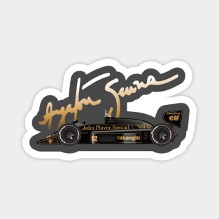 Ayrton Senna's Lotus 98T Illustration Magnet