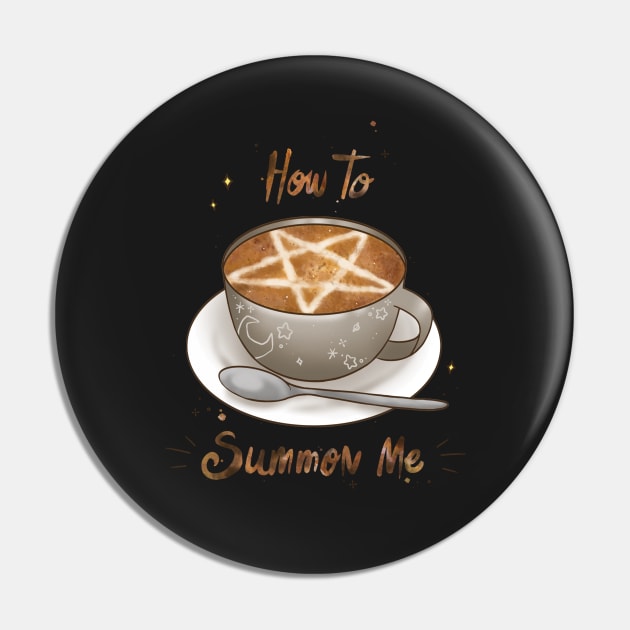 Funny Coffee Design - Perfect for Halloween Pin by TheGhoulishGarb