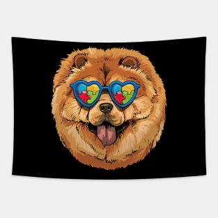 Chow Chow Dog Autism Awareness Tapestry