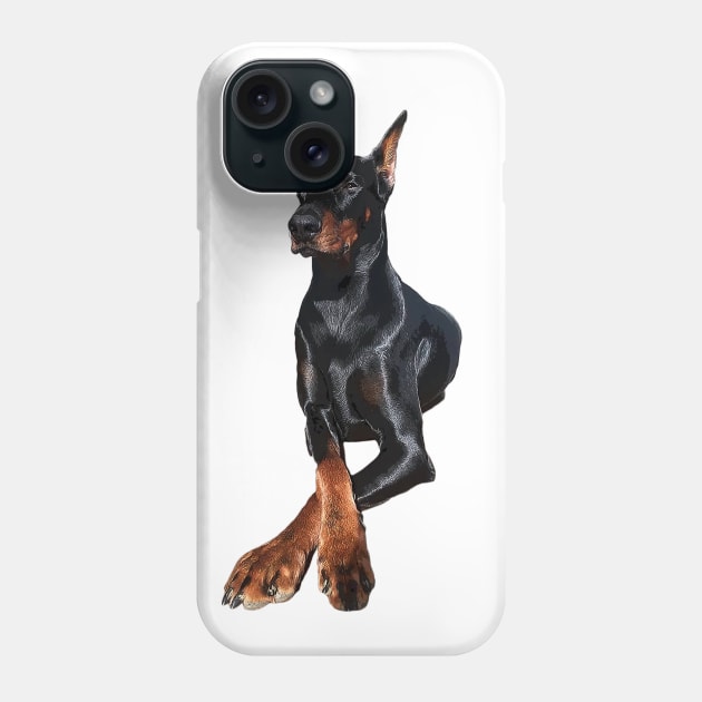 Doberman Dog Dobermann Pinscher Phone Case by Elarex