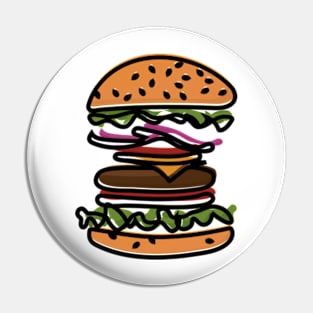 Cool Burger Pin