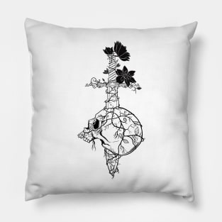 Skull and sword Pillow