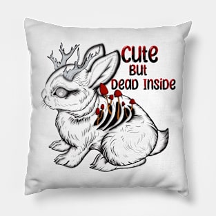 Cute but Dead Inside Doom Bun Bun Pillow