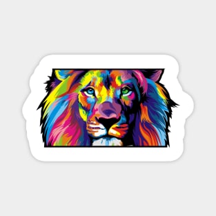 Lion head illustration Magnet