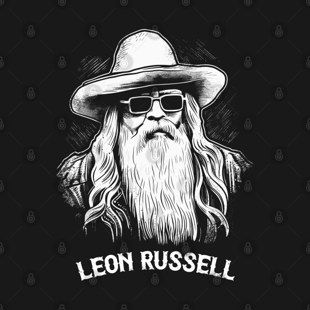 Leon Russell / Original Fan Art Design by DankFutura