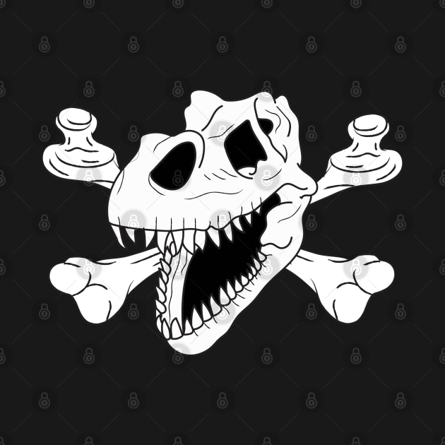 T-Rex Dinosaur Pirates Skull by fikriamrullah