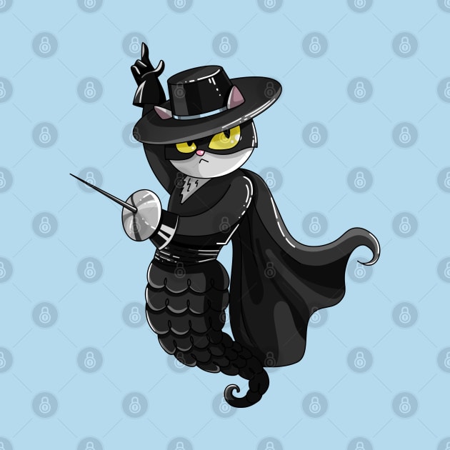 Mermaid-cat Zorro by Ananasa