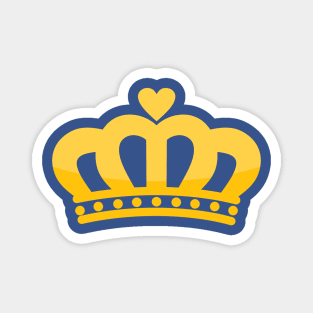 Golden Crown Shape with Heart Magnet