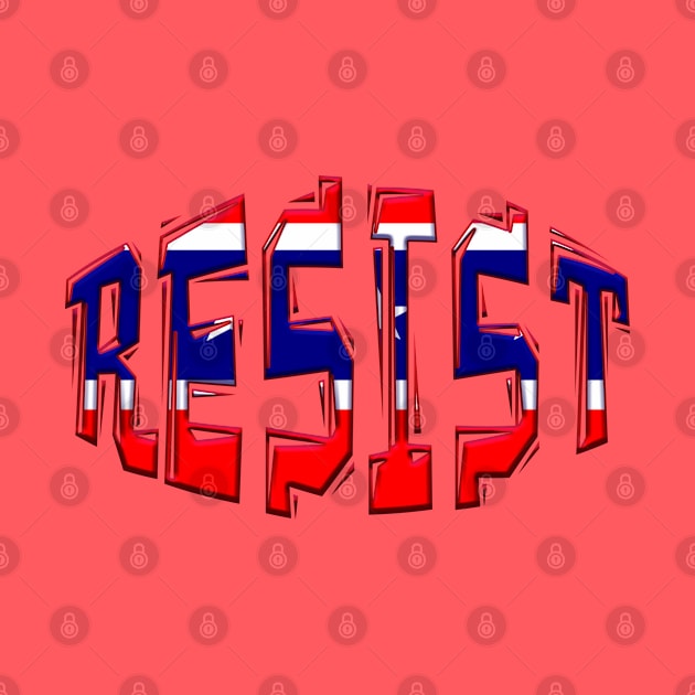 Patriotic RESIST Design by Roly Poly Roundabout