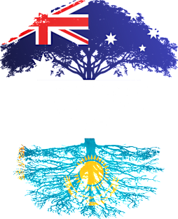 Australian Grown With Kazakh Roots - Gift for Kazakh With Roots From Kazakhstan Magnet