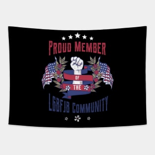 Proud Member Of The Lgbfjb Community Funny Anti Biden Conservative Meme Tapestry